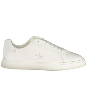Calvin Klein White Polyurethane Trainer