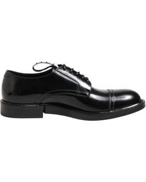 Dolce & Gabbana Black Leather Dress Lace Up Men Formal Shoes