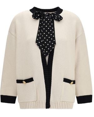 Valentino Beige Cotton Cardigan - Natural