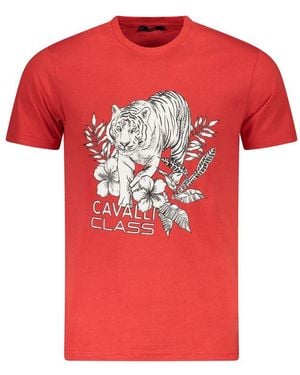 Roberto Cavalli Cotton T-Shirt - Red