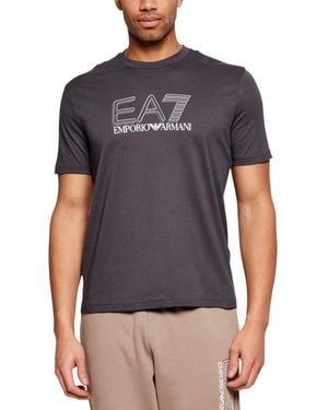 EA7 Gray Cotton T - Blue