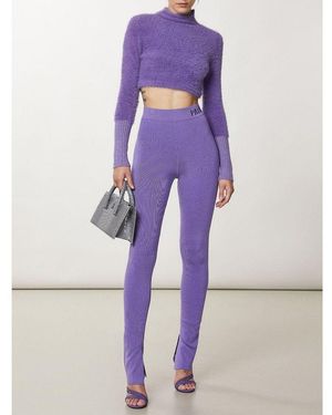 Patrizia Pepe Lyocell Skinny Trousers - Purple