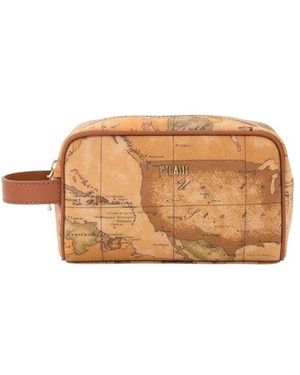 Alviero Martini 1A Classe Beige Cotton Clutch Bag - Natural
