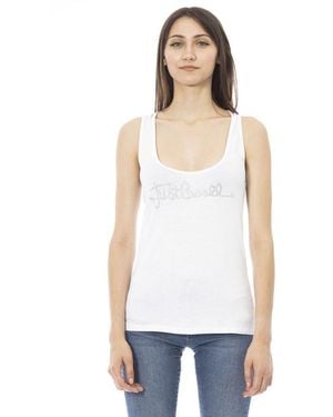Just Cavalli Viscose Tank Top - White
