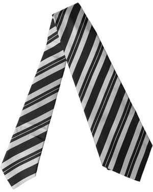 Dolce & Gabbana Stripes Silk Adjustable Neckwomen's Tie - Black
