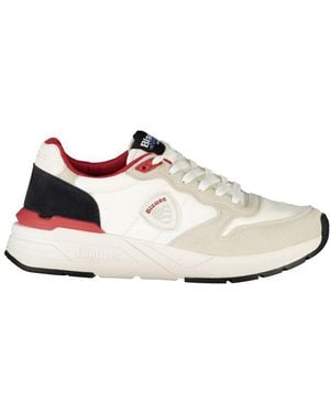 Blauer White Polyurethane Men Trainer