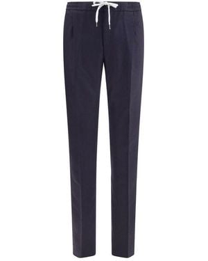 PT Torino Blue Wool Oves Aries Casual Pants
