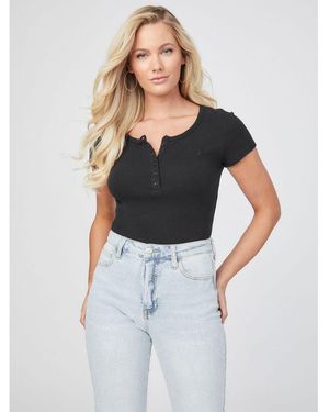 Guess Black Cotton T - Blue