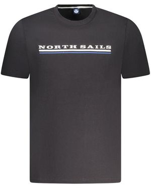 North Sails Black Cotton Men T