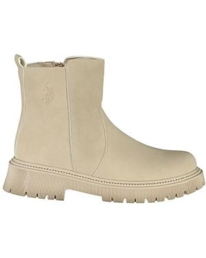 U.S. POLO ASSN. Beige Polyurethane Bootie - Natural