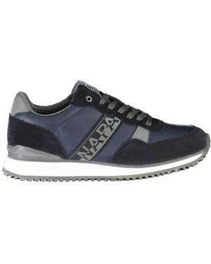 Napapijri Sleek Contrasting Trainers With Signature Style - Blue