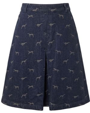 Trussardi Blue Cotton Skirt