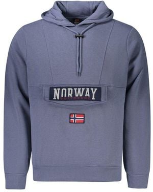 Norway 1963 Cotton Hooded Jumper - Blue