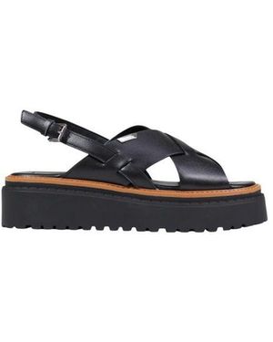 Liu Jo Leather Platform Sandals - Blue