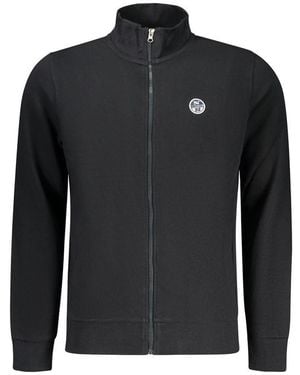 North Sails Black Cotton Men Sweatshirt