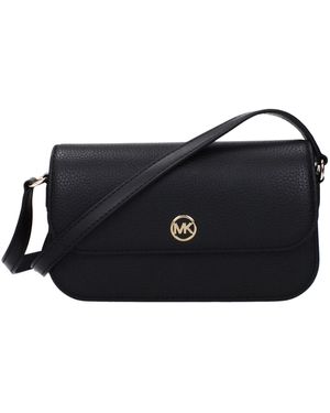 Michael Kors Black Leather Crossbody Bag