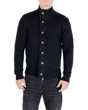 Gianni Lupo Black Marabou Sweatshirt - Blue