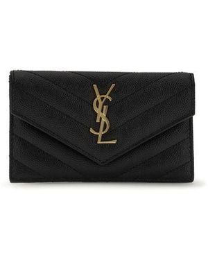 Saint Laurent Black Calf Leather Bos Taurus Wallet