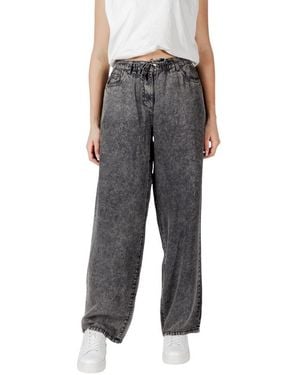 ONLY Black Lyocell Casual Trousers - Grey
