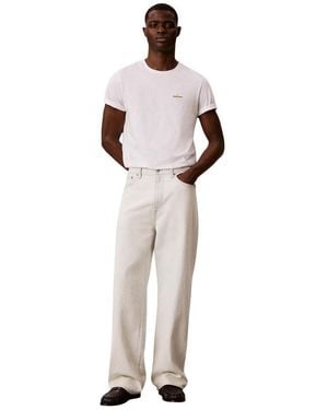 Calvin Klein White Cotton Tank Tops