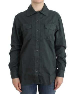 Roberto Cavalli Dark Button Down Shirt - Multicolour