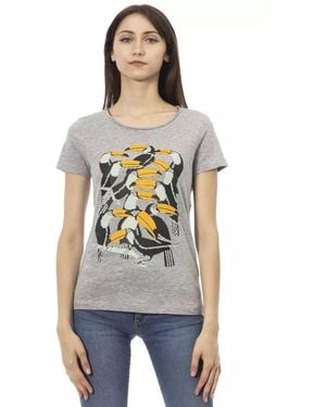 TRUSSARDI ACTION Gray Cotton T