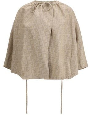 Fendi Oversize Chambray Jacket - Natural
