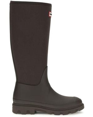 HUNTER Brown Rubber Rain Boots