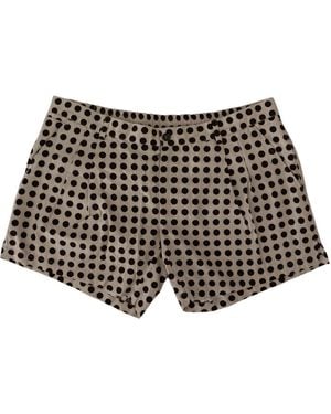 Dolce & Gabbana Elegant Polka Dot Cotton Shorts - Black