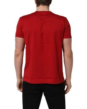 Dolce & Gabbana Goodluck 2023 Cotton Crew Neck T-Shirt - Red