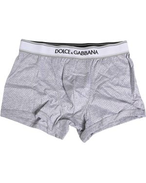 Dolce & Gabbana Logo Cotton Regular Boxer Underwear Clothing - Grey