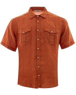 Gran Sasso Linen Shirt - Orange