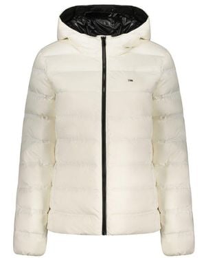 Tommy Hilfiger White Polyester Jackets & Coat - Natural