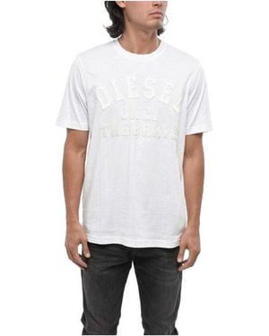 DIESEL White Cotton Men's T