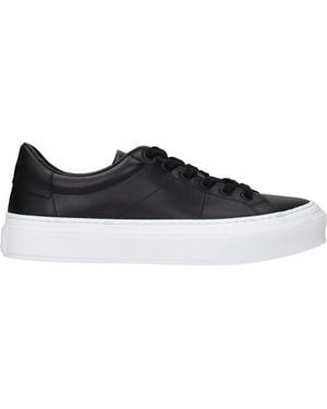 Givenchy Black Leather Low Top Sneakers