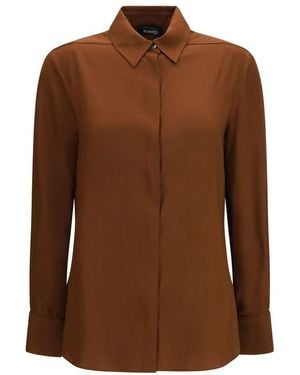 Ella Brown Silk Blouse