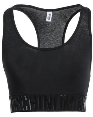 Moschino Black Cotton Sport Bra