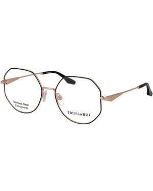 Trussardi Black Stainless Steel Glasses (frames) - Metallic