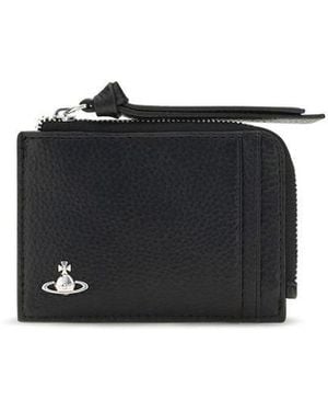 Vivienne Westwood Black Calf Leather Bos Taurus Wallet
