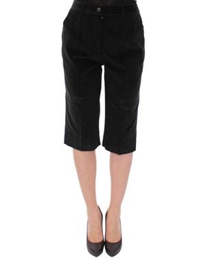 Dolce & Gabbana Dolce Gabbana Black Cotton Shorts Trousers