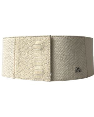 Gianfranco Ferré Waxed Cotton Wide Fashion Waistband Belt - Black