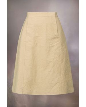 Maison Margiela Yellow Fibres Midi Skirt - Natural