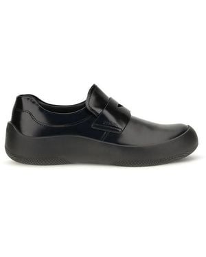 Prada Black Calf Leather Bos Taurus Slip