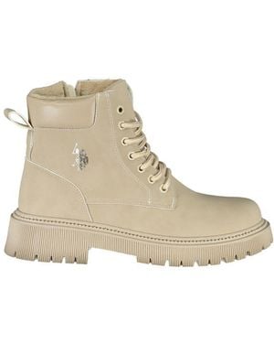 U.S. POLO ASSN. Beige Polyurethane Boot - Natural