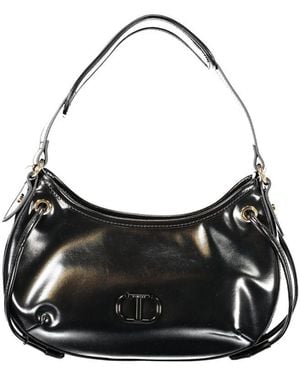 Twinset Polyethylene Hobo Bag With Shoulder Handle - Black