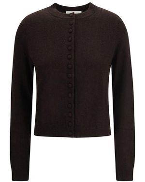 Lisa Yang Brown Cashmere Cardigan - Black