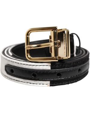 Dolce & Gabbana Twotone Reversible Belt - Black