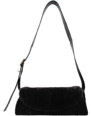 Jil Sander Black Fur Crossbody Bag