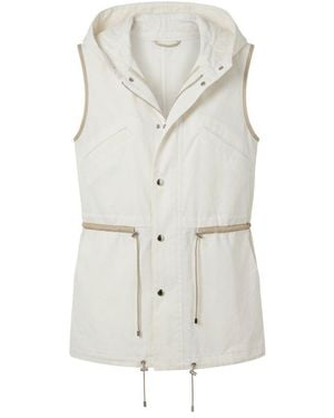 Malo White Cotton Jacket - Grey
