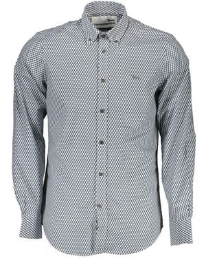 Harmont & Blaine Blue Cotton Pattern Shirt - Grey